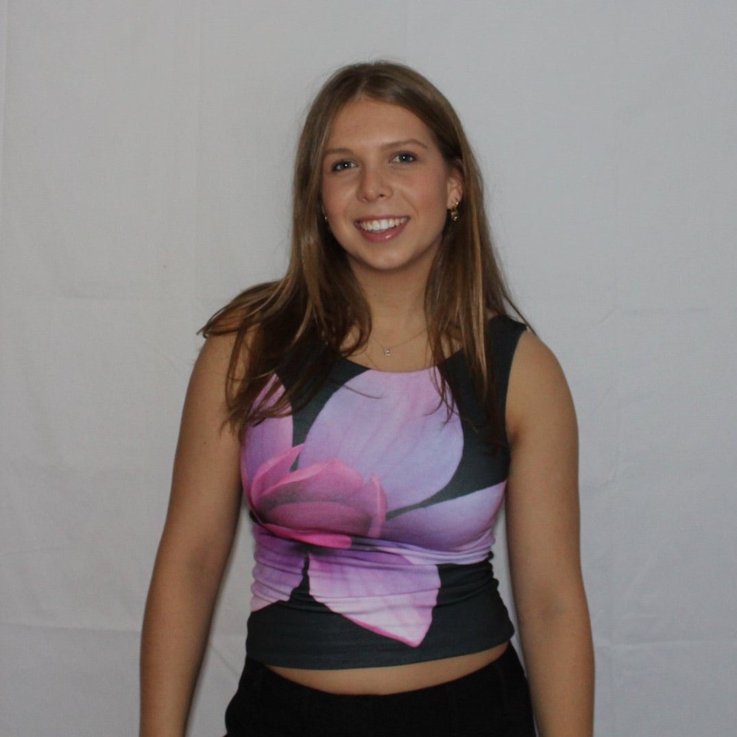 reversible tank top (wild lily + pink magnolia)