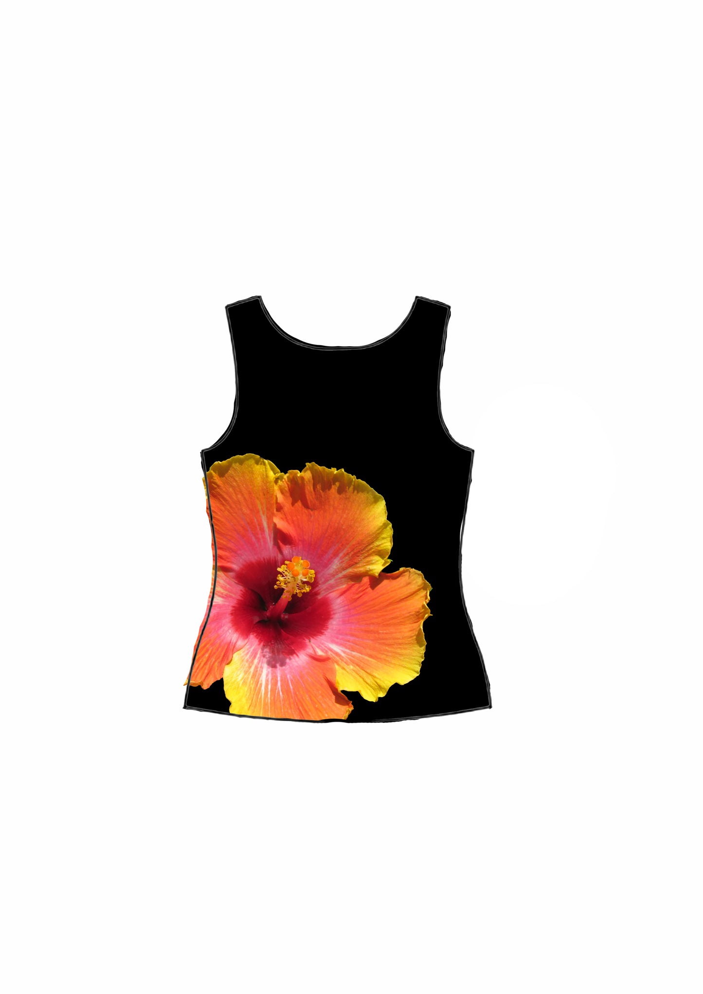 Reversible tank top (wild lily + hibiscus)