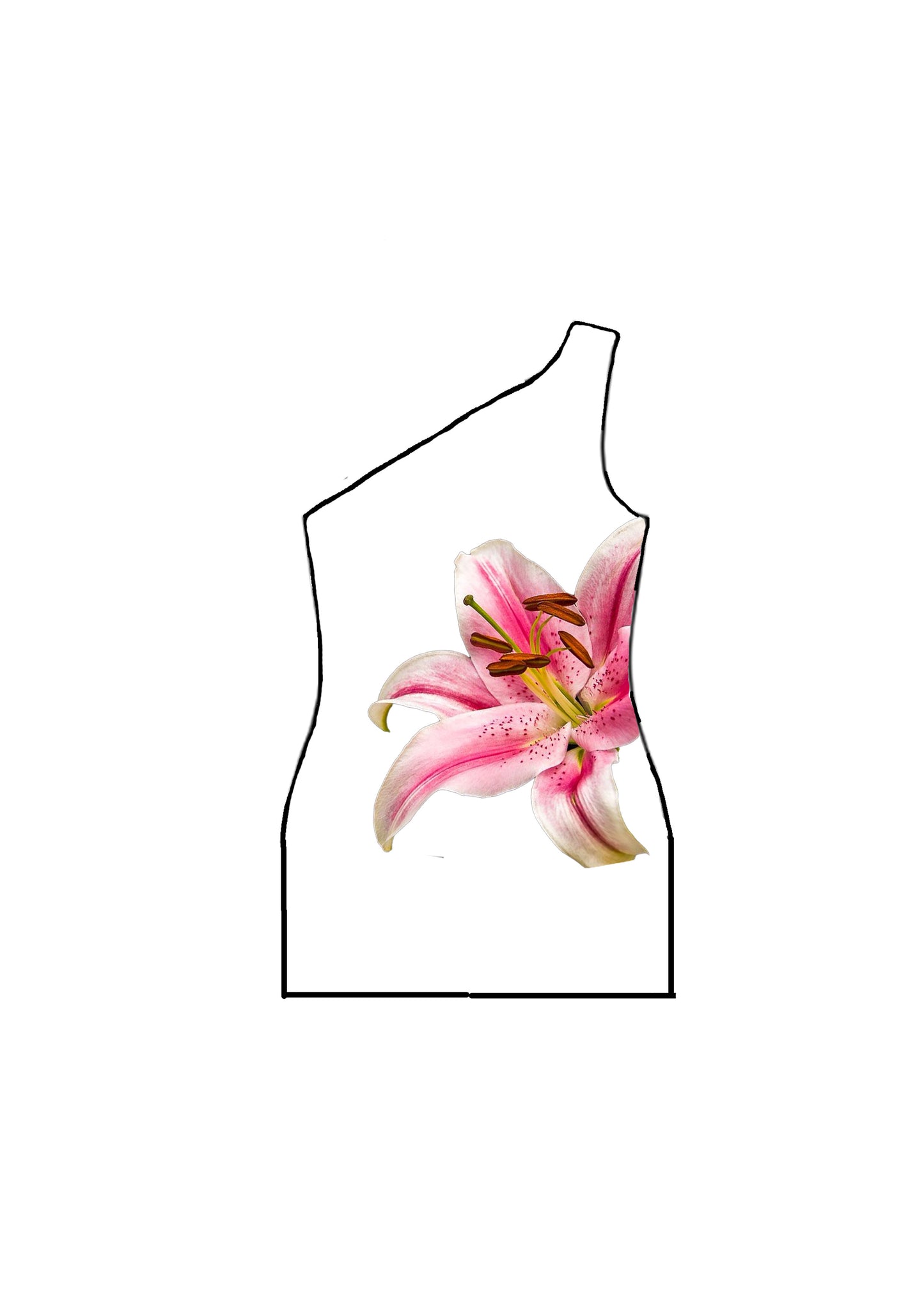 White reversible mini dress (hibiscus + wild lily)